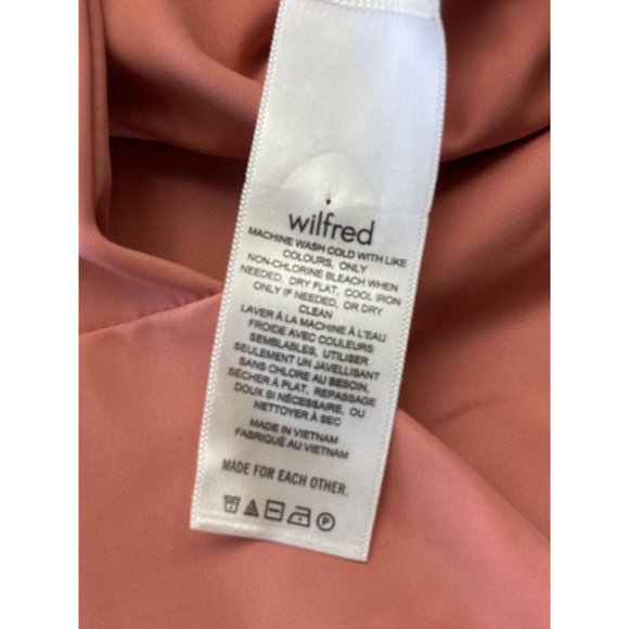 Wilfred Bodysuit Sz M Noe Melon Blush Coral Stretch Cut Out Tie Front NWT New - Picture 4 of 5